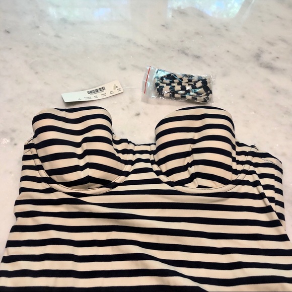 NWT Navy and white sailor one-piece underwire swim - Picture 3 of 7